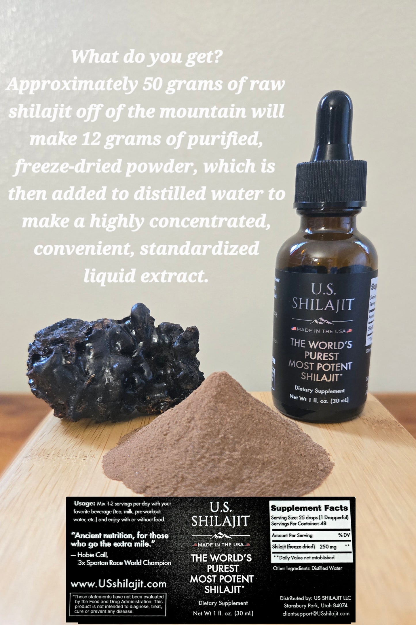 U.S. Shilajit High Potency Liquid Extract
