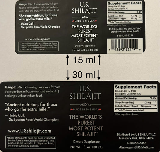 U.S. Shilajit High Potency Liquid Extract